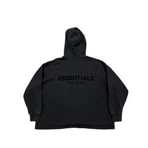 Fear of God Essentials S22 Relaxed‎ Stretch Limo Hoodie Sz XXS [Faded]